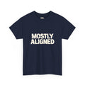 Mostly aligned text T-shirt