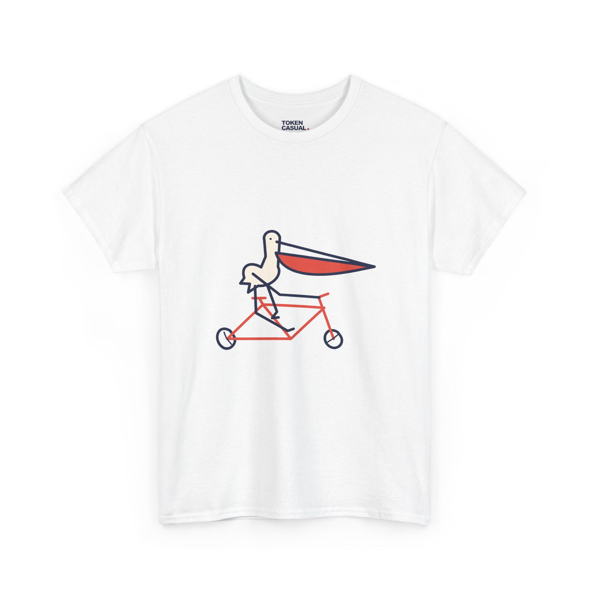 Bad pelican on a bike T-shirt